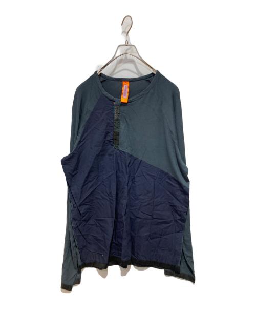 CASEY VIDALENC（ケイシーヴィダレンク）CASEY VIDALENC (ケイシーヴィダレンク) 切替カットソー ネイビー サイズ:Ｌの古着・服飾アイテム