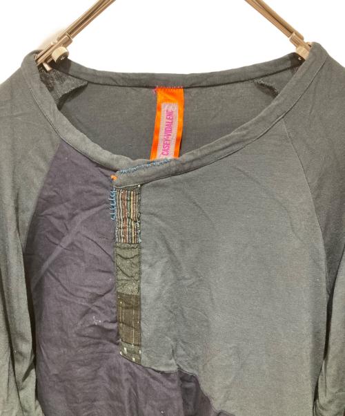 CASEY VIDALENC（ケイシーヴィダレンク）CASEY VIDALENC (ケイシーヴィダレンク) 切替カットソー ネイビー サイズ:Ｌの古着・服飾アイテム