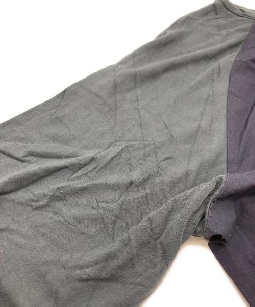 CASEY VIDALENC（ケイシーヴィダレンク）CASEY VIDALENC (ケイシーヴィダレンク) 切替カットソー ネイビー サイズ:Ｌの古着・服飾アイテム