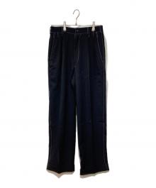 COMME des GARCONS HOMME PLUS（コムデギャルソンオムプリュス）の古着「ステッチタックパンツ」｜ブラック
