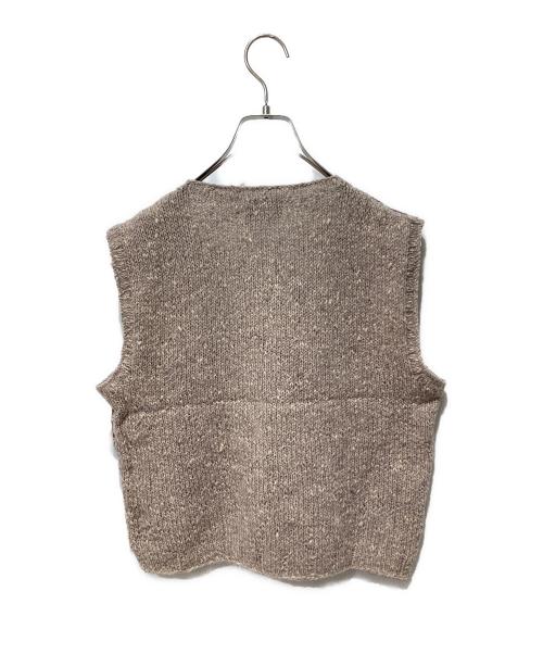 DRIES VAN NOTEN（ドリスヴァンノッテン）DRIES VAN NOTEN (ドリスヴァンノッテン) アーガイル柄ニットベスト ベージュ サイズ:Mの古着・服飾アイテム