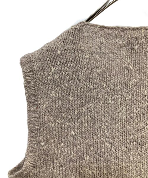 DRIES VAN NOTEN（ドリスヴァンノッテン）DRIES VAN NOTEN (ドリスヴァンノッテン) アーガイル柄ニットベスト ベージュ サイズ:Mの古着・服飾アイテム