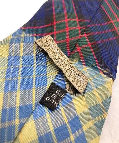 COMME des GARCONS HOMME PLUS（コムデギャルソンオムプリュス）COMME des GARCONS HOMME PLUS (コムデギャルソンオムプリュス) チェックネクタイ ネイビー×グリーン サイズ:不明の古着・服飾アイテム