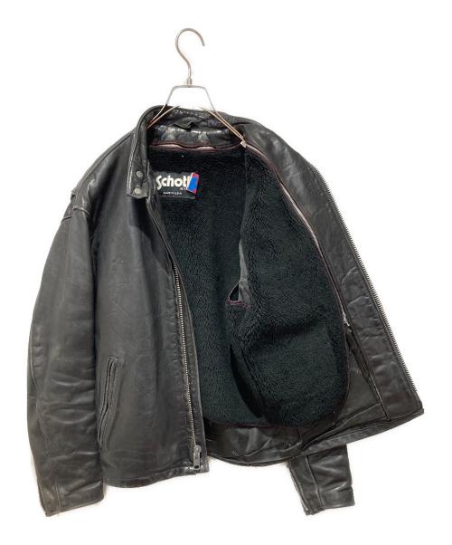 Schott（ショット）Schott (ショット) 141シングルライダースジャケット ブラック サイズ:40の古着・服飾アイテム