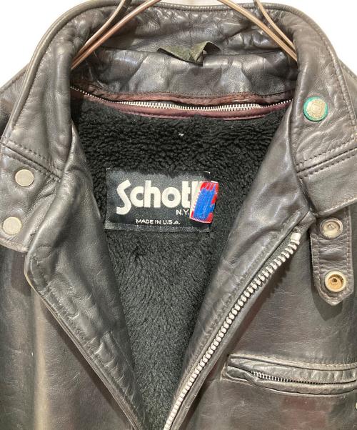 Schott（ショット）Schott (ショット) 141シングルライダースジャケット ブラック サイズ:40の古着・服飾アイテム