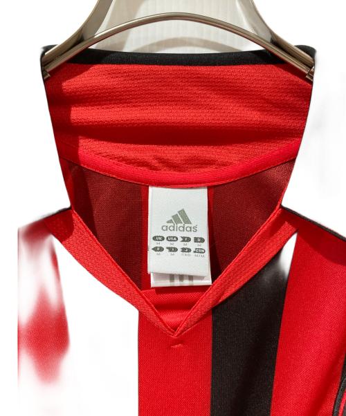 adidas（アディダス）adidas (アディダス) ゲームシャツ ブラック×レッド サイズ:Mの古着・服飾アイテム