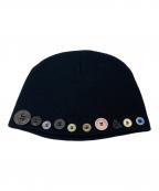 VACANT Archiveベイカントアーカイブ）の古着「TOMI BUTTON BEANIE」｜ブラック