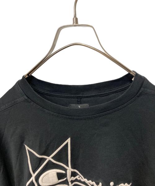 RICK OWENS（リックオウエンス）RICK OWENS (リックオウエンス) Champion (チャンピオン) Tommy T Medium Weight Cotton Jersey Dust T-Stirt ブラック サイズ:Mの古着・服飾アイテム