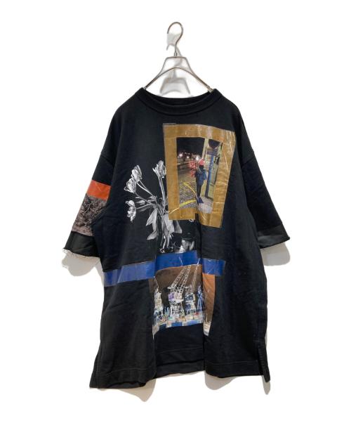 DRIES VAN NOTEN（ドリスヴァンノッテン）DRIES VAN NOTEN (ドリスヴァンノッテン) グラフィックオーバーサイズスウェットTシャツ ブラック サイズ:Mの古着・服飾アイテム