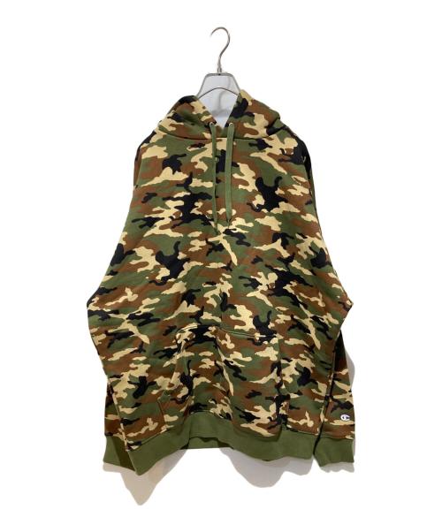 Champion（チャンピオン）Champion (チャンピオン) Ron Herman (ロンハーマン) カモ柄プルオーバーパーカー グリーン サイズ:XLの古着・服飾アイテム