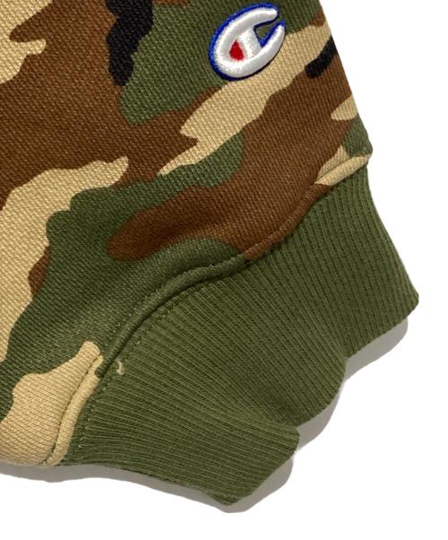 Champion（チャンピオン）Champion (チャンピオン) Ron Herman (ロンハーマン) カモ柄プルオーバーパーカー グリーン サイズ:XLの古着・服飾アイテム