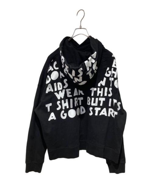 Maison Margiela（メゾンマルジェラ）Maison Margiela (メゾンマルジェラ) エイズプリントパーカー ブラック サイズ:Sの古着・服飾アイテム
