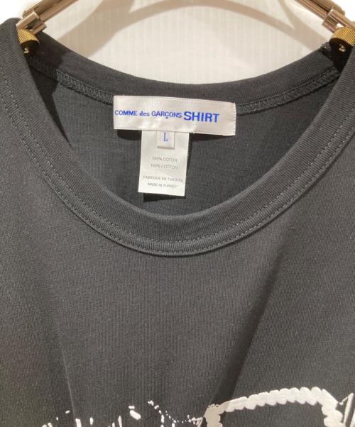 COMME des GARCONS SHIRT（コムデギャルソンシャツ）COMME des GARCONS SHIRT (コムデギャルソンシャツ) グラフィックTシャツ ブラック サイズ:1の古着・服飾アイテム