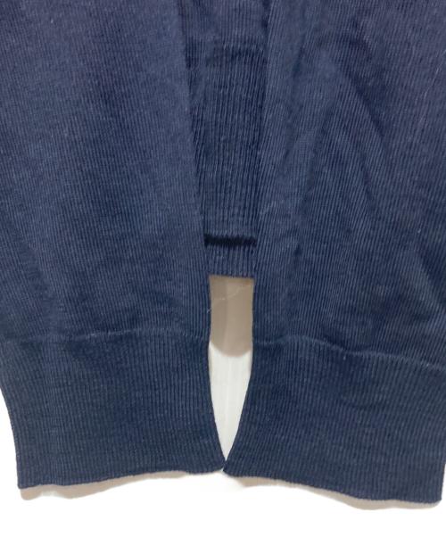 PRADA（プラダ）PRADA (プラダ) ニットポロシャツ ネイビー サイズ:46の古着・服飾アイテム