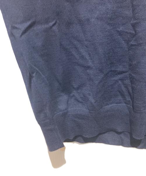 PRADA（プラダ）PRADA (プラダ) ニットポロシャツ ネイビー サイズ:46の古着・服飾アイテム