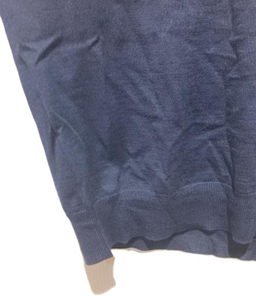 PRADA（プラダ）PRADA (プラダ) ニットポロシャツ ネイビー サイズ:46の古着・服飾アイテム