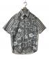 stussy（ステューシー）の古着「花柄ストライプ切替S/Sシャツ」｜グレー