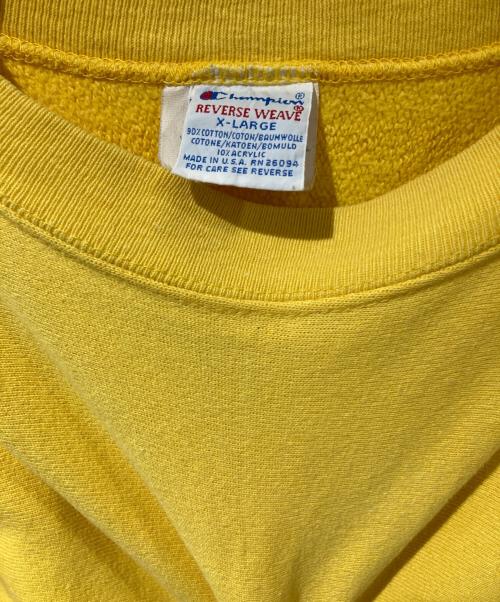 Champion（チャンピオン）Champion (チャンピオン) リバースウィーブスウェット イエロー サイズ:XLの古着・服飾アイテム