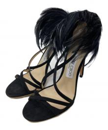 JIMMY CHOO（ジミーチュウ）の古着「ブラックファーハイヒール」｜ブラック