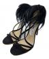 JIMMY CHOO（ジミーチュウ）の古着「ブラックファーハイヒール」｜ブラック
