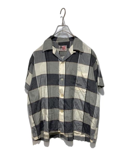 paddle and saddle（ー）paddle and saddle (ー) チェックシャツ グレー サイズ:15-15 1/2の古着・服飾アイテム