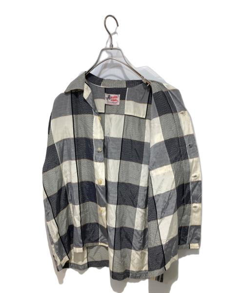 paddle and saddle（ー）paddle and saddle (ー) チェックシャツ グレー サイズ:15-15 1/2の古着・服飾アイテム