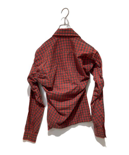Vivienne Westwood（ヴィヴィアンウエストウッド）Vivienne Westwood (ヴィヴィアンウエストウッド) チェックシャツ レッド サイズ:36の古着・服飾アイテム