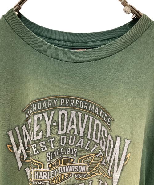HARLEY-DAVIDSON（ハーレーダビッドソン）HARLEY-DAVIDSON (ハーレーダビッドソン) Tシャツ グリーン サイズ:3XLの古着・服飾アイテム