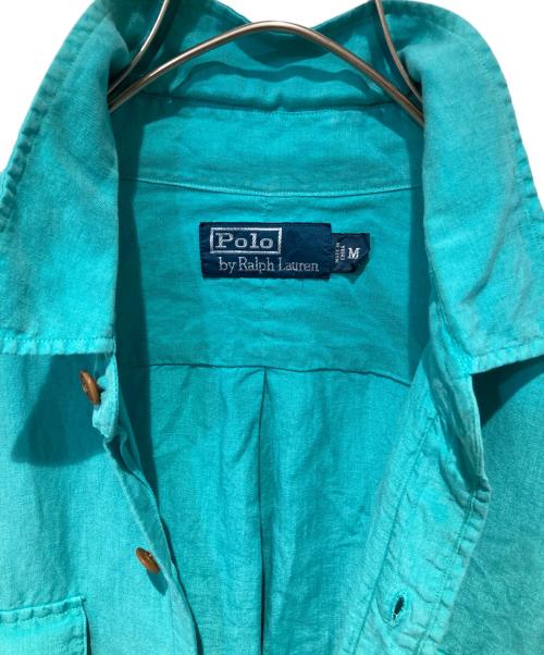 POLO RALPH LAUREN（ポロ・ラルフローレン）POLO RALPH LAUREN (ポロ・ラルフローレン) リネンシャツ ブルー サイズ:Mの古着・服飾アイテム
