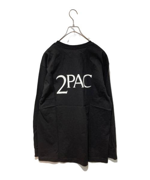 WACKO MARIA（ワコマリア）WACKO MARIA (ワコマリア) 2PAC (2パック) 2PAC / CREW NECK LONG SLEEVE T-SHIRT ブラック サイズ:Ｌの古着・服飾アイテム