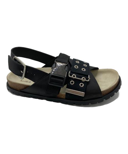 sacai（サカイ）sacai (サカイ) A.P.C. (アーペーセー) Jules leather sandals ブラック サイズ:41の古着・服飾アイテム