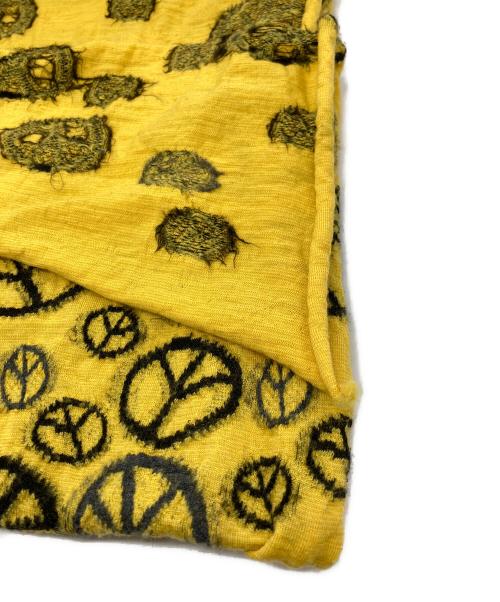 KAPITAL（キャピタル）KAPITAL (キャピタル) peace mark Happy muffler イエローの古着・服飾アイテム