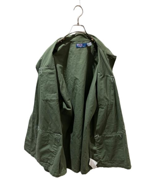POLO RALPH LAUREN（ポロ・ラルフローレン）POLO RALPH LAUREN (ポロ・ラルフローレン) リップストップファティーグジャケット グリーン サイズ:Lの古着・服飾アイテム