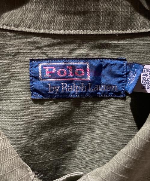 POLO RALPH LAUREN（ポロ・ラルフローレン）POLO RALPH LAUREN (ポロ・ラルフローレン) リップストップファティーグジャケット グリーン サイズ:Lの古着・服飾アイテム