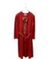 PINK HOUSE（ピンクハウス）の古着「センターリボンワンピース」｜レッド