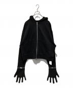 65537ロクゴーゴーサンナナ）の古着「Glove Zip Hoodie」｜ブラック