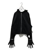 65537ロクゴーゴーサンナナ）の古着「Glove Zip Hoodie」｜ブラック