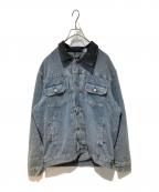 LEVI'S×stussyリーバイス×ステューシー）の古着「Embossed Trucker Jacket」｜インディゴ
