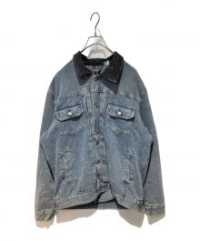 LEVI'S×stussy（リーバイス×ステューシー）の古着「Embossed Trucker Jacket」｜インディゴ
