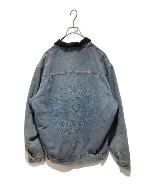 LEVI'S（リーバイス）LEVI'S (リーバイス) stussy (ステューシー) Embossed Trucker Jacket インディゴ サイズ:Ｌの古着・服飾アイテム