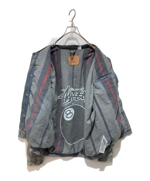 LEVI'S（リーバイス）LEVI'S (リーバイス) stussy (ステューシー) Embossed Trucker Jacket インディゴ サイズ:Ｌの古着・服飾アイテム