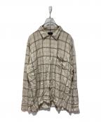 REMI RELIEFレミレリーフ）の古着「チェックシャツ」｜ベージュ