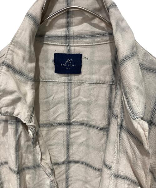 REMI RELIEF（レミレリーフ）REMI RELIEF (レミレリーフ) チェックシャツ ベージュ サイズ:Mの古着・服飾アイテム