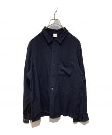 FRONT 11201（フロント 11201）の古着「レーヨンシャツ」｜ブラック