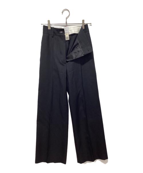 patou（パトゥ）patou (パトゥ) センタープレスワイドパンツ ブラック サイズ:34の古着・服飾アイテム