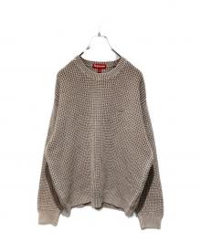 SUPREME（シュプリーム）の古着「WASHED SMALL BOX WAFFLE SWEATER」｜ベージュ