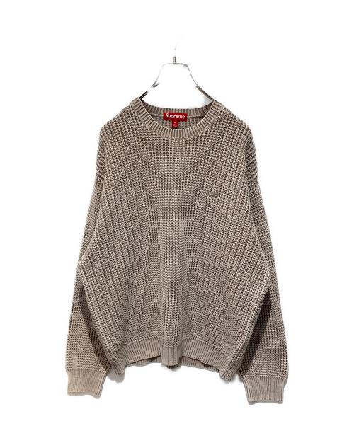 SUPREME（シュプリーム）SUPREME (シュプリーム) WASHED SMALL BOX WAFFLE SWEATER ベージュ サイズ:Mの古着・服飾アイテム
