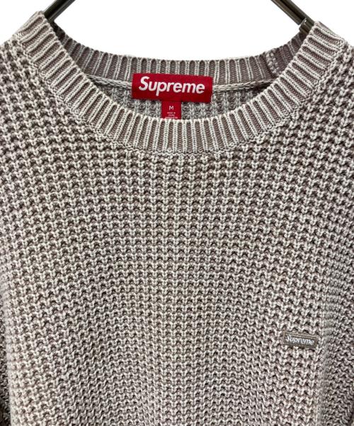 SUPREME（シュプリーム）SUPREME (シュプリーム) WASHED SMALL BOX WAFFLE SWEATER ベージュ サイズ:Mの古着・服飾アイテム