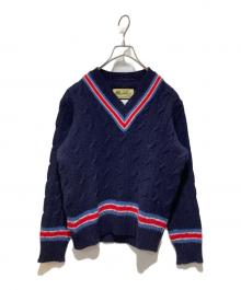 Adam et Rope×Highland Club（アダム エ ロペ×ハイランドクラブ）の古着「Vネックニット」｜ネイビー