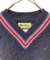 中古・古着 Adam et Rope (アダム エ ロペ) HIGHLAND CLUB (ハイランドクラブ) Vネックニット ネイビー サイズ:XL：8000円